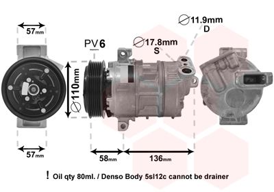 VAN WEZEL Kompressor,kliimaseade 1700K446